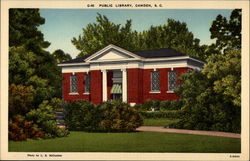 Public LIbrary Camden, SC Postcard Postcard