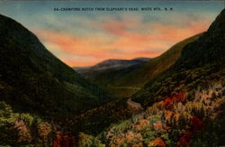 Crawford Notch from Elephant's Head White Mountains, NH Postcard Postcard