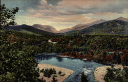 Franconia Notch and the Pemigewasset River White Mountains, NH Postcard Postcard