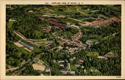 Airplane view of Sylva, N.C North Carolina Postcard Postcard