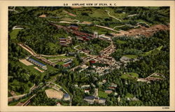 Airplane view of Sylva, N.C Postcard