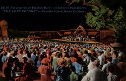 The Baptism of Virginia Dare - A Scene in Paul Green's "The Lost Colony" Postcard