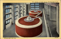 Interior of Power House Fontana Dam, NC Postcard Postcard