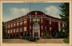 High School Rutherfordton, NC Postcard Postcard