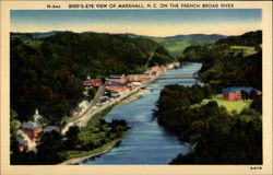 Birds-Eye View Marshall, NC On the French Broad River Postcard Postcard