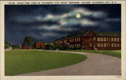 Night-Time View of Elizabeth City State Teachers' College North Carolina Postcard Postcard