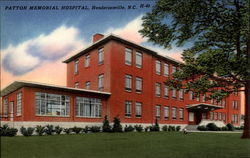Patton Memorial Hospital, Hendersonvill, N.C. H-40 Hendersonville, NC Postcard 