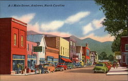 Main Street Andrews, NC Postcard Postcard