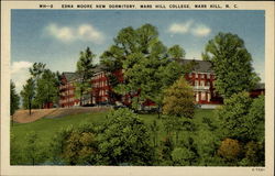 MH-2 Edna Moore New Dormitory, Mars Hill College, Mars Hill, N.C Postcard