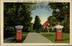 West entrance, mars hill college North Carolina Postcard Postcard