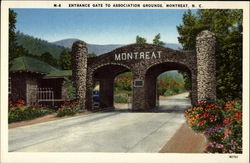 Entrace Gate to Association Grounds Montreat, NC Postcard Postcard