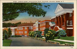 Campus Scene, Appalachian State Teachers' College Postcard