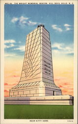 The Wright Memorial Beacon Kill Devil Hills, NC Postcard Postcard