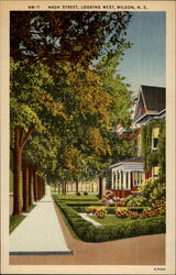 Nash Street looking West Wilson, NC Postcard Postcard