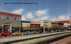 Business Section Rocky Mount, NC Postcard Postcard