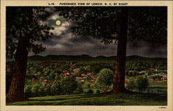 Panoramic View of Lenoir, N. C. by Night North Carolina Postcard Postcard