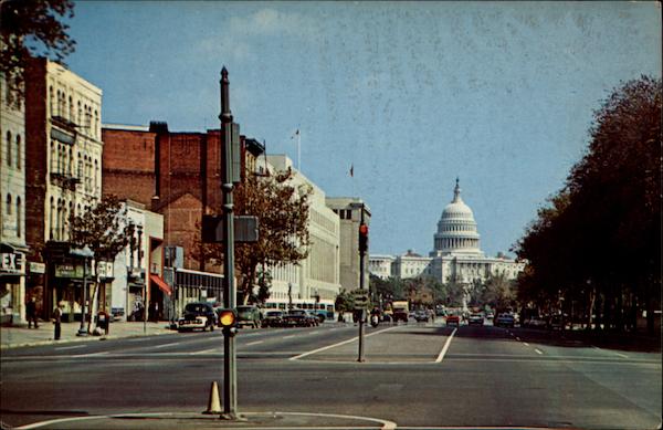 Pennsylvania Avenue showing the U.S. Capitol Washington District of Columbia