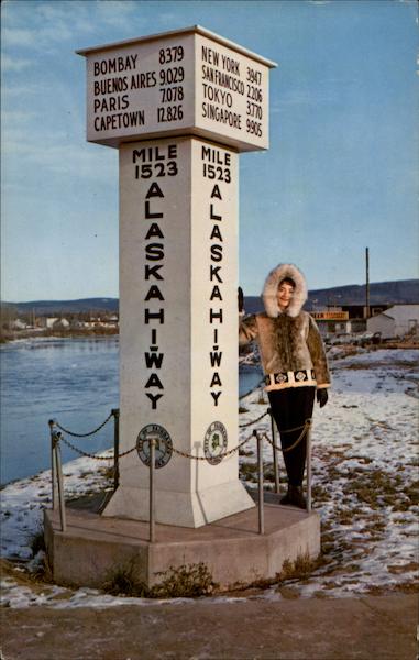 Alaska Hiway Marker Fairbanks