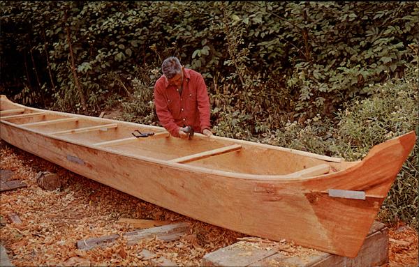 Indian Canoe Maker Native Americana