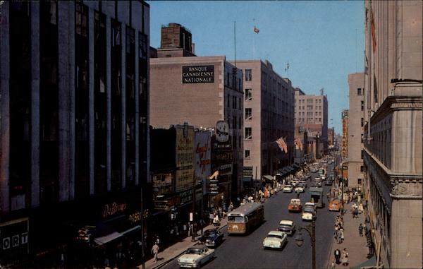St. Catherine St Montreal QC Canada Quebec