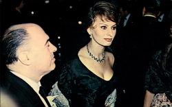 Sophia Loren and husband, Carlo Ponti Postcard
