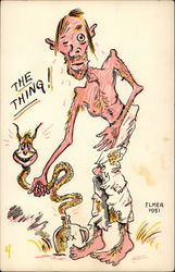 The Thing! Elmer 1951 Postcard