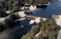 Dam at outlet of West Grand Lake Postcard