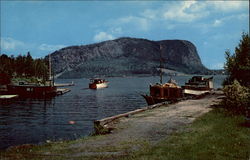 Boats on the Water Mount Kineo, ME Postcard Postcard