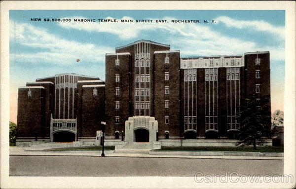 New $2,500,000 Masonic Temple, Main Street East Rochester New York