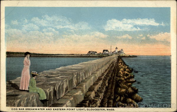 Dog Bar Breakwater and Eastern Point Light Gloucester Massachusetts