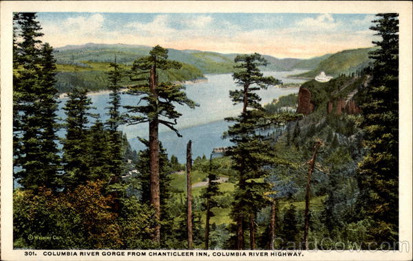 Columbia River Gorge from Chanticleer Inn, Columbia River Highway Oregon