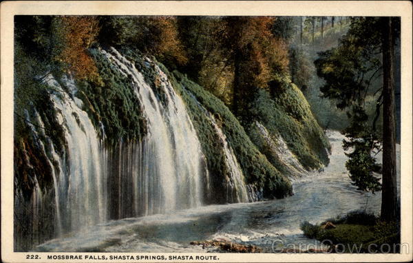 Mossbrae Falls, Shasta Springs, Shasta Route Dunsmuir California