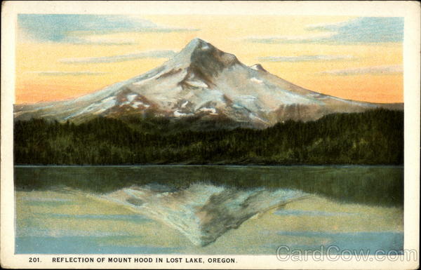 Relection of Mount Hood in Lost Lake, Oregon