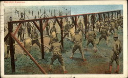 Bayonet Exercise World War I Postcard Postcard