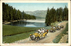 AutoMobile Stages at Sylvan Lake Postcard