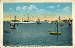 "The Mayflower" in Marblehead Harbor Postcard