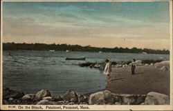 On the Beach, Patuisset, Pocasset, Mass Postcard