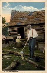 My Old Log Cabin Black Americana Postcard Postcard