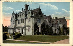 Residence of J. J. Van Allen, Newport, R. I Postcard