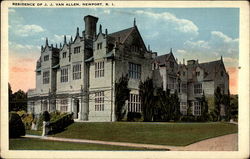 Residence of J. J. Van Allen, Newport, R. I Rhode Island Postcard Postcard