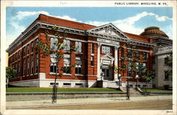 Public Library, Wheeling, W. V.A Postcard