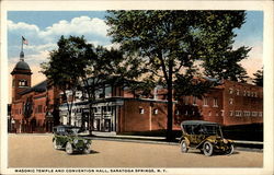Masonic Temple and Convention Hall Postcard