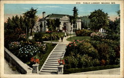 Public Library, Wausau, Wis Wisconsin Postcard Postcard