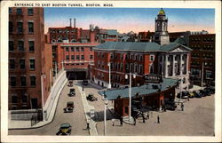 Entrance to the East Boston Tunnel Postcard