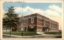 High School Plainfield, NJ Postcard Postcard