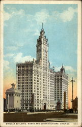 Wrigley Building. North and South sections Chicago, IL Postcard Postcard