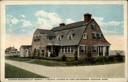 Summer residence of Joseph C. Lincoln, author of Cape Cod Stories Postcard