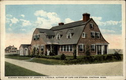 Summer residence of Joseph C. Lincoln, author of Cape Cod Stories Chatham, MA Postcard Postcard