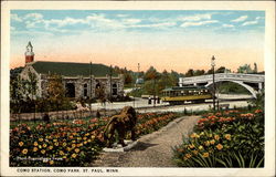 Como Station, Como Park, St. Paul. Minn Postcard