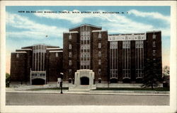 New $2,500,000 Masonic Temple, Main Street East Rochester, NY Postcard Postcard